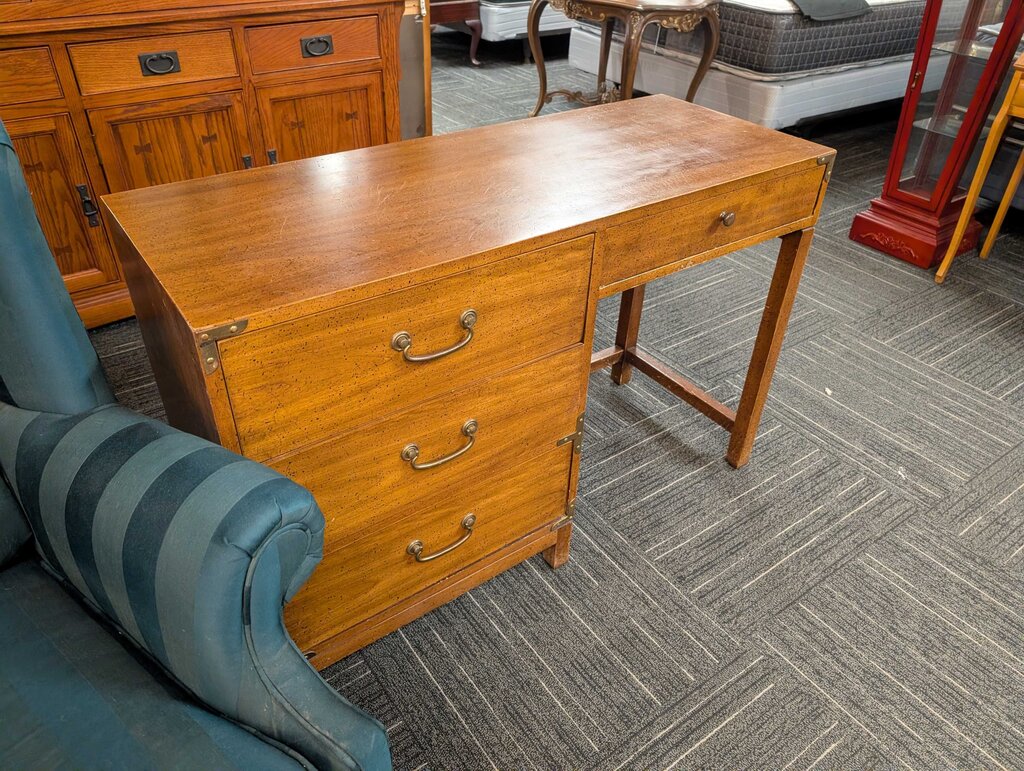 Vintage Campaign Style Desk By Drexel