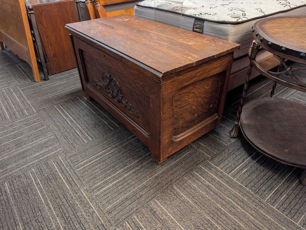 Antique Oak Blanket Chest