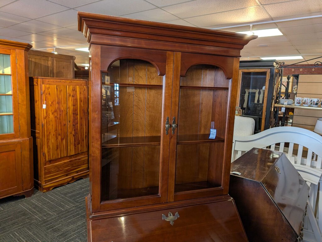 Solid Cherry Drop Front Desk By Monitor