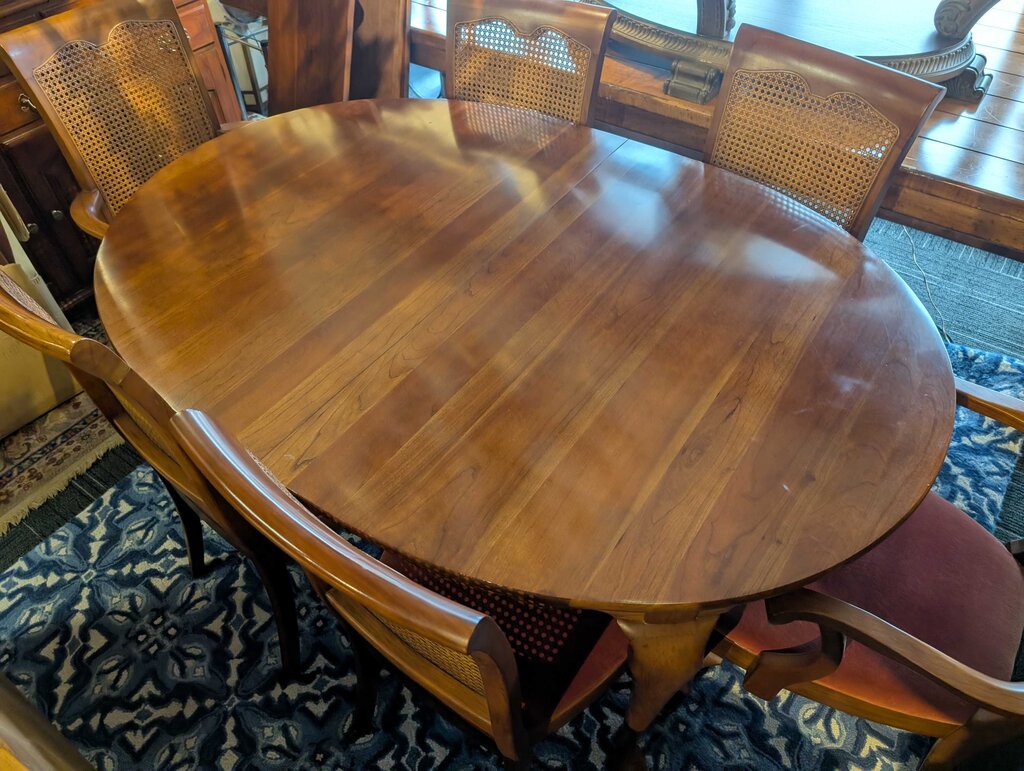 Cherry Table With Six Chairs By Monitor