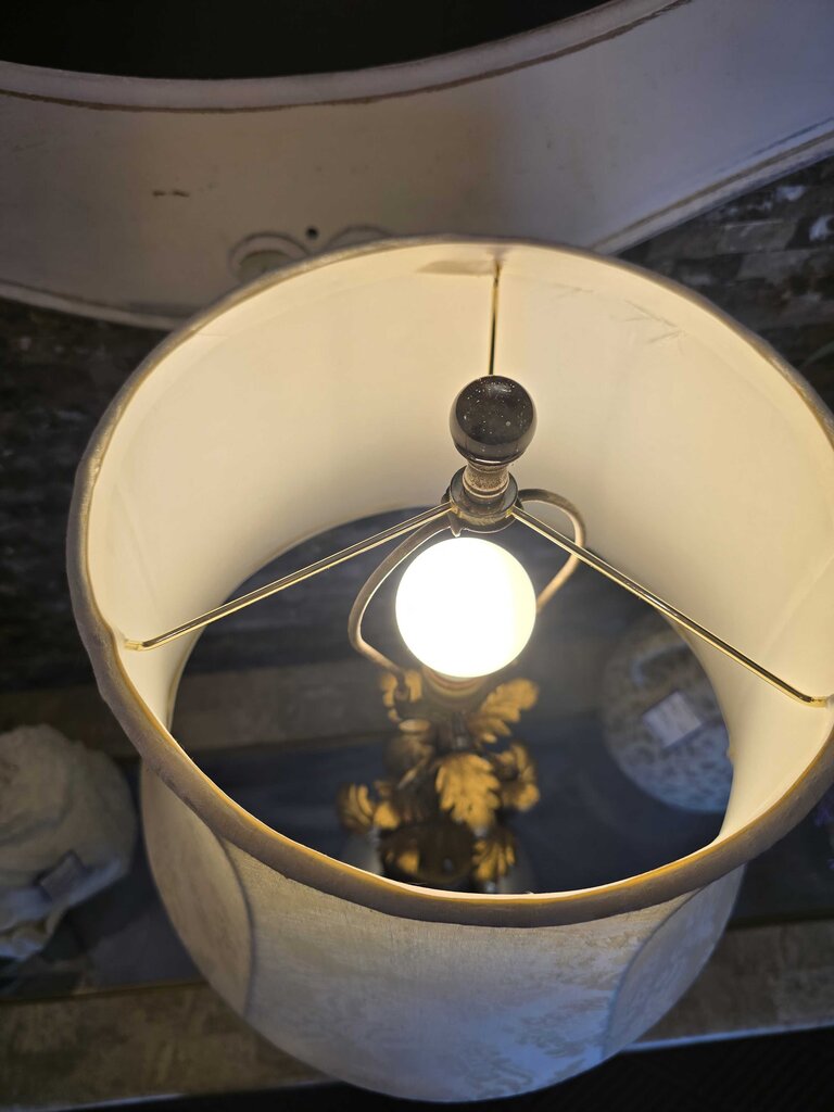 Vintage Gilded Lamp w/ Marble Base