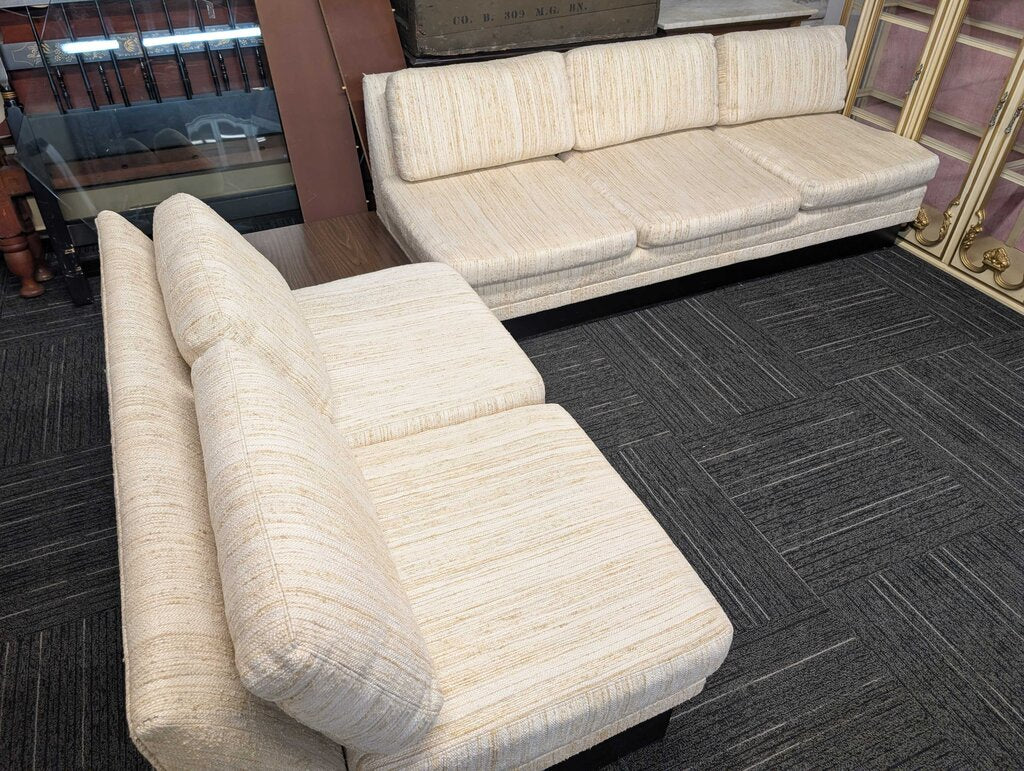 Mid Century Sectional With Attached Side Table By Selig