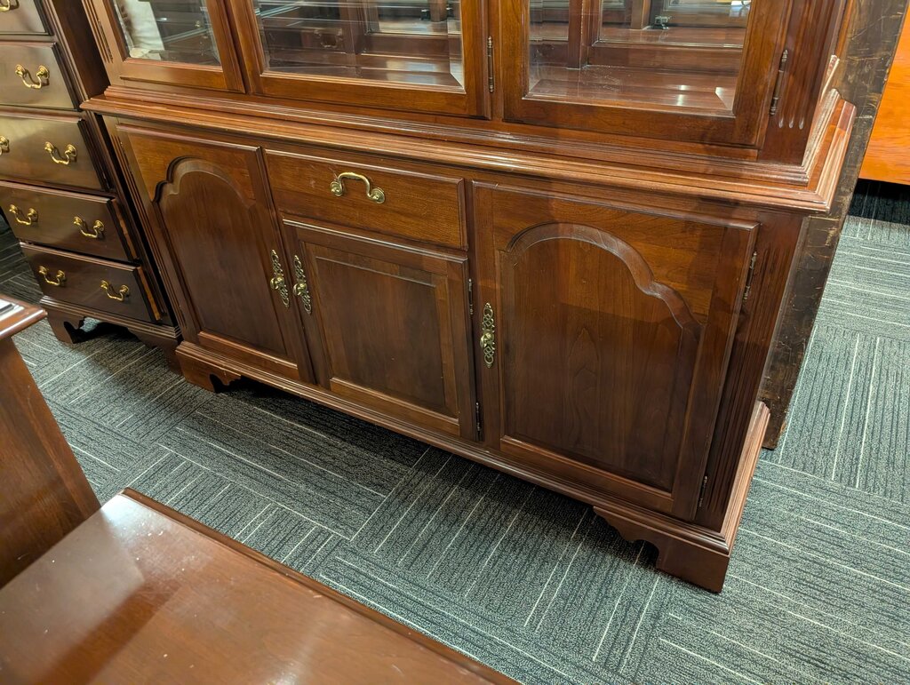 Cherry China Cabinet By Ethan Allen
