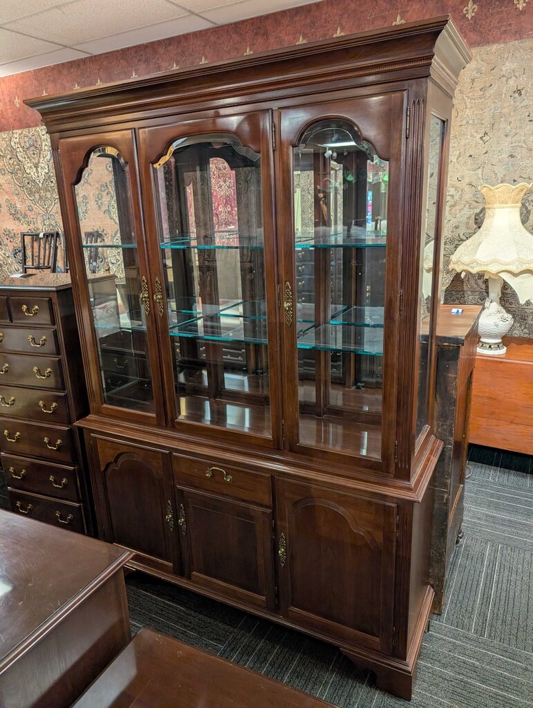 Cherry China Cabinet By Ethan Allen