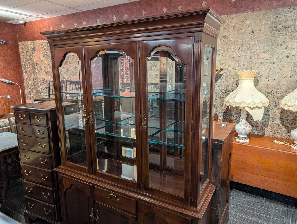 Cherry China Cabinet By Ethan Allen