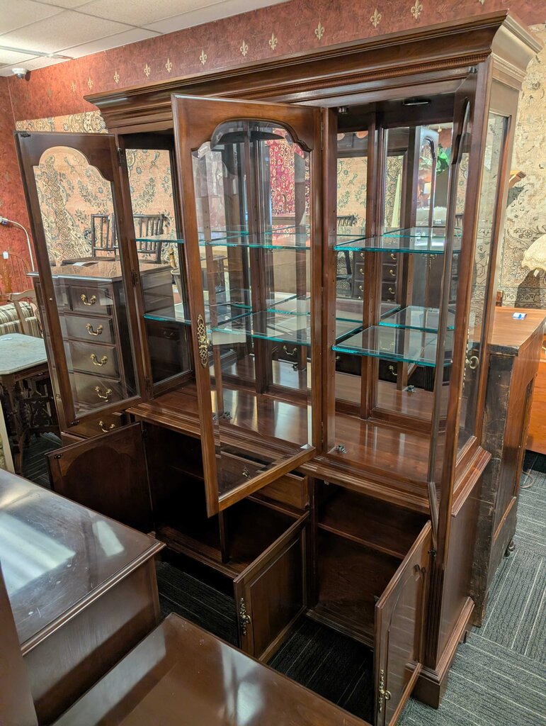 Cherry China Cabinet By Ethan Allen