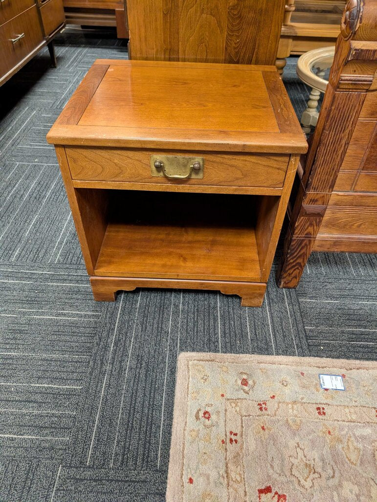 Vintage One Drawer Side Table By Baker