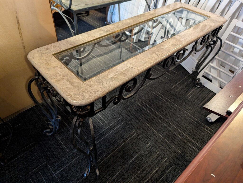 Glass Top Sofa Table