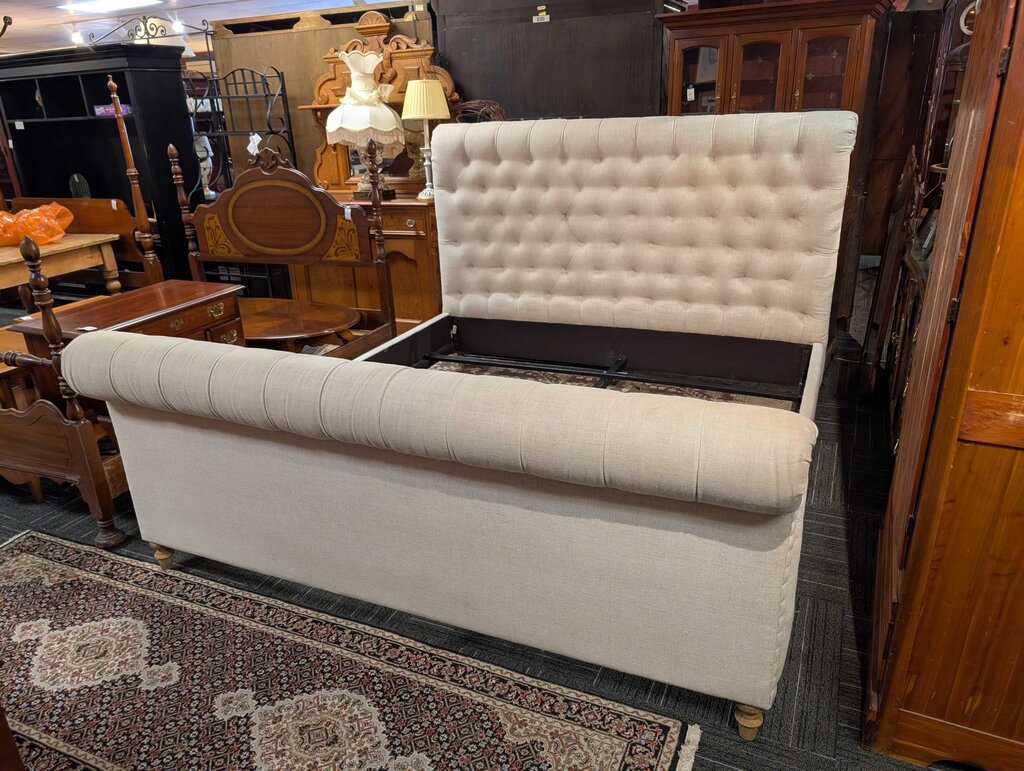 Restoration Hardware King Size Tufted Upholstered Bed