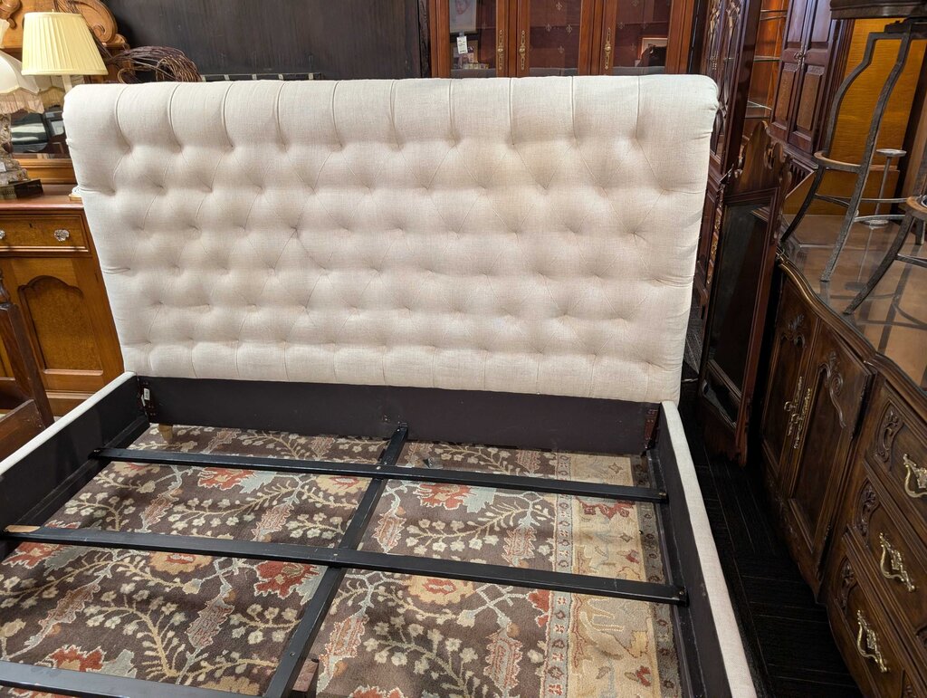 Restoration Hardware King Size Tufted Upholstered Bed
