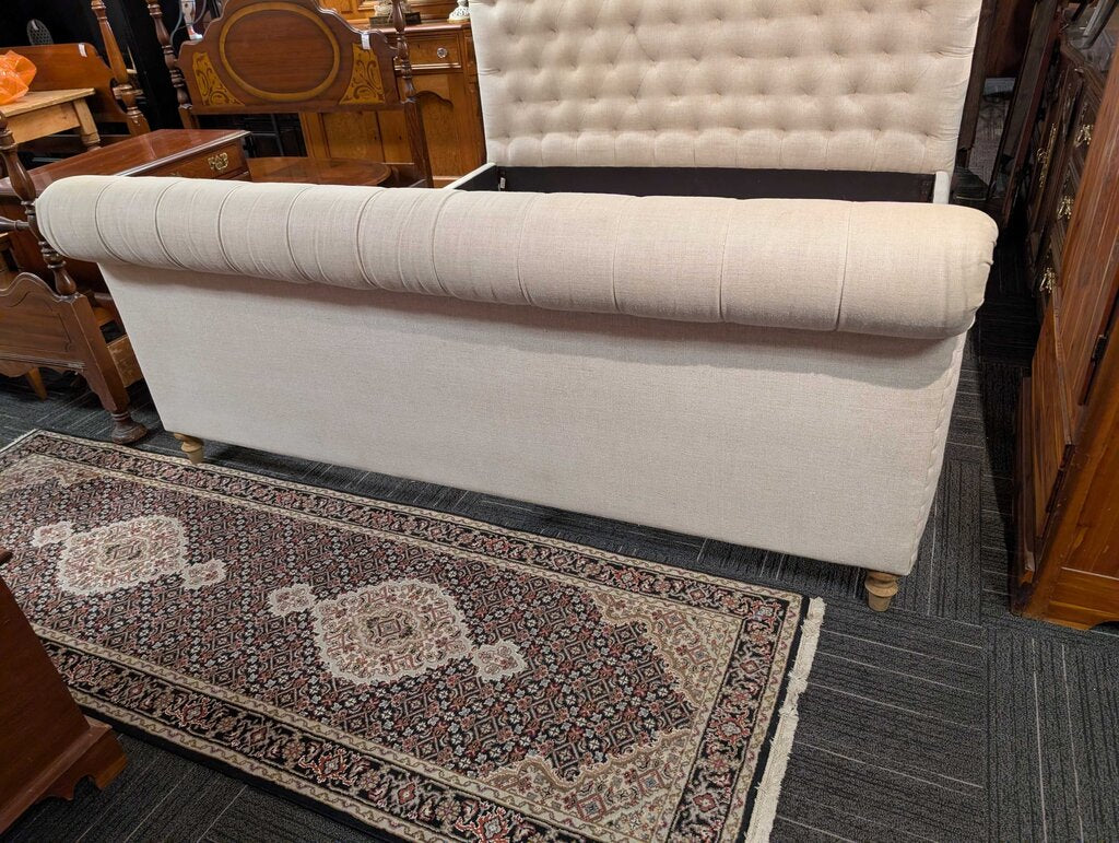 Restoration Hardware King Size Tufted Upholstered Bed