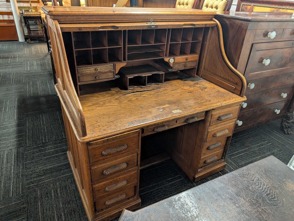 Antique Oak Rolltop Desk
