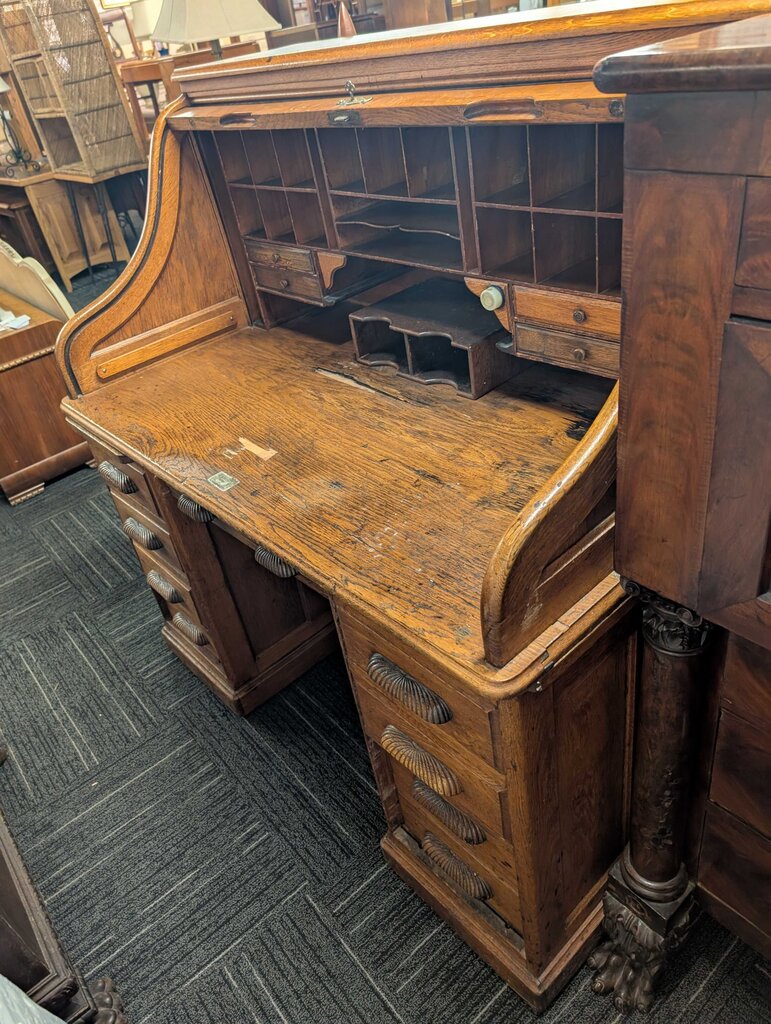 Antique Oak Rolltop Desk