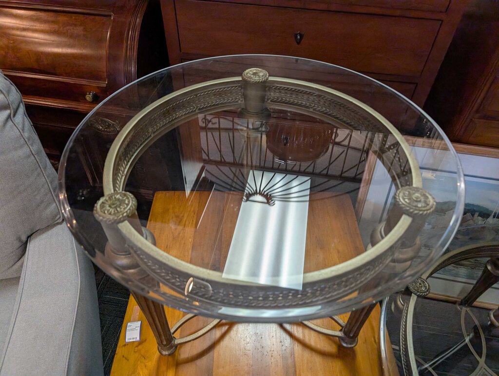 Glass Top Side Table