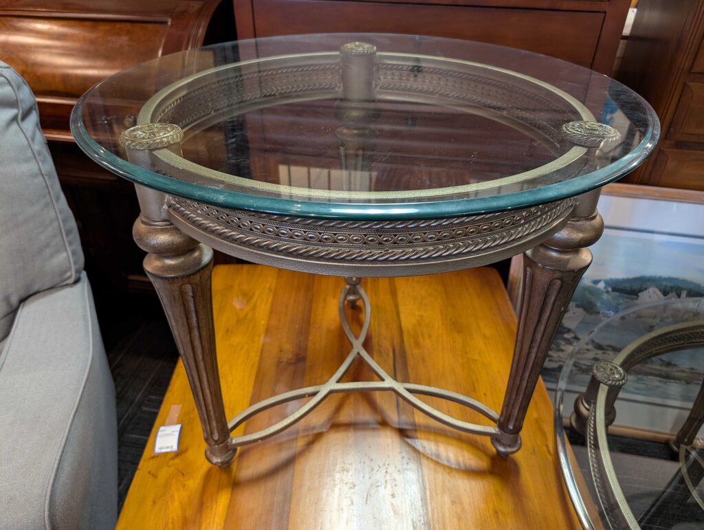 Glass Top Side Table