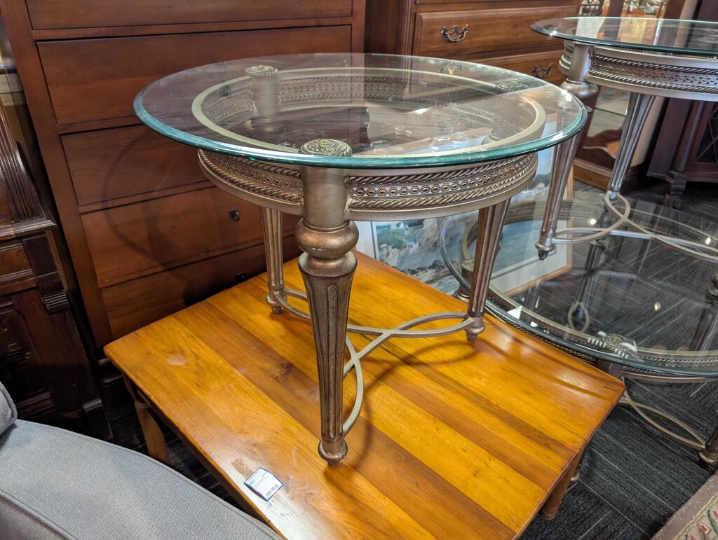 Glass Top Side Table