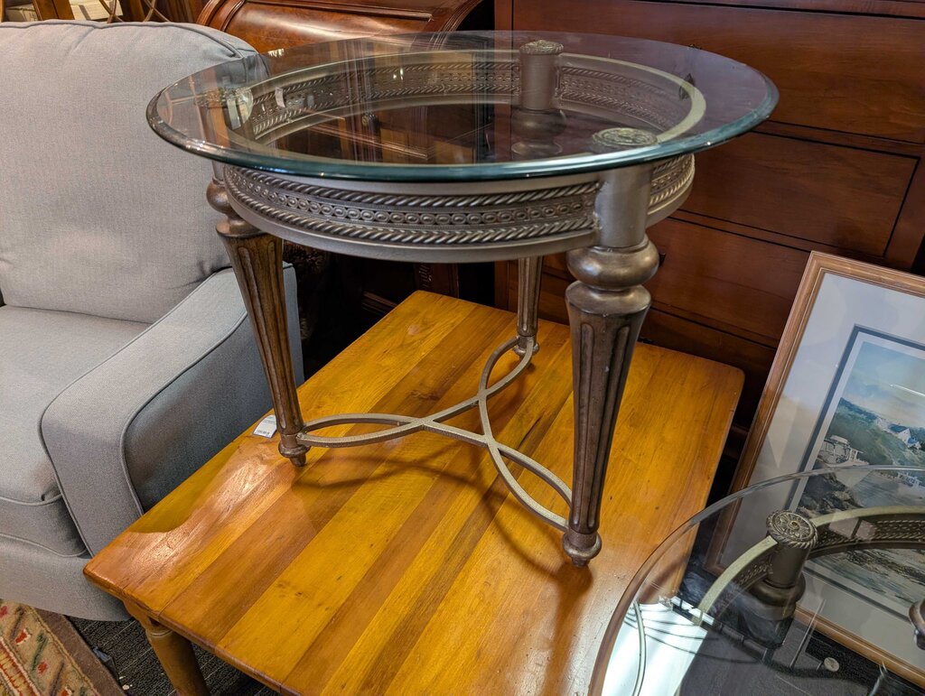 Glass Top Side Table