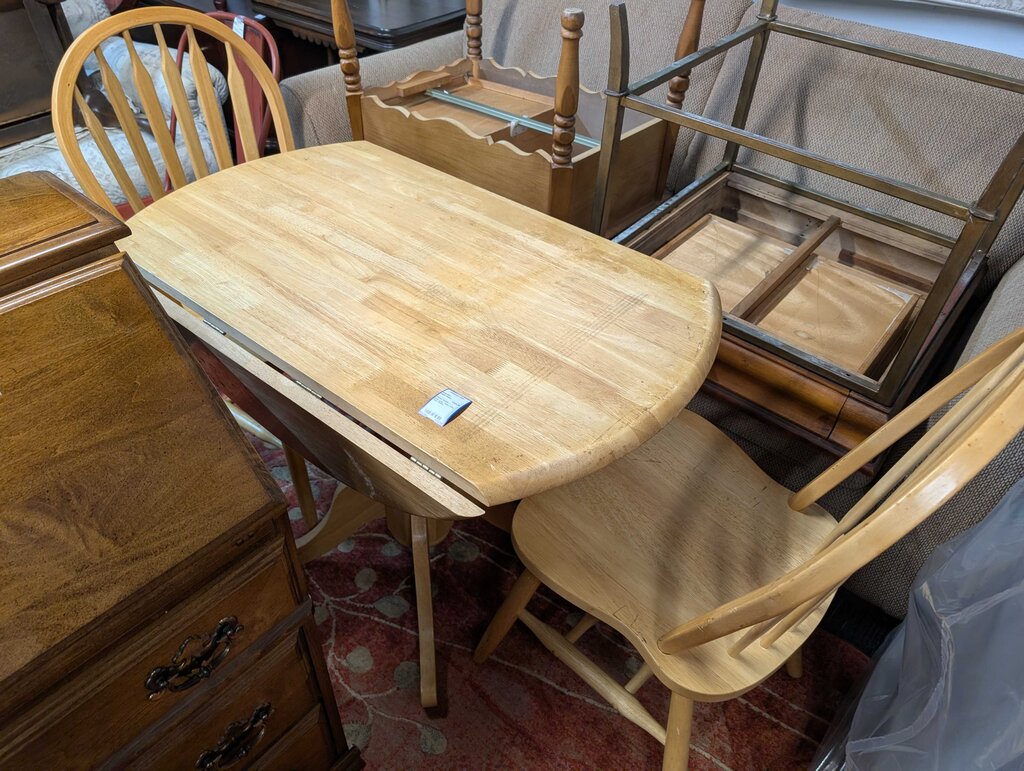Drop Leaf Table With Two Chairs