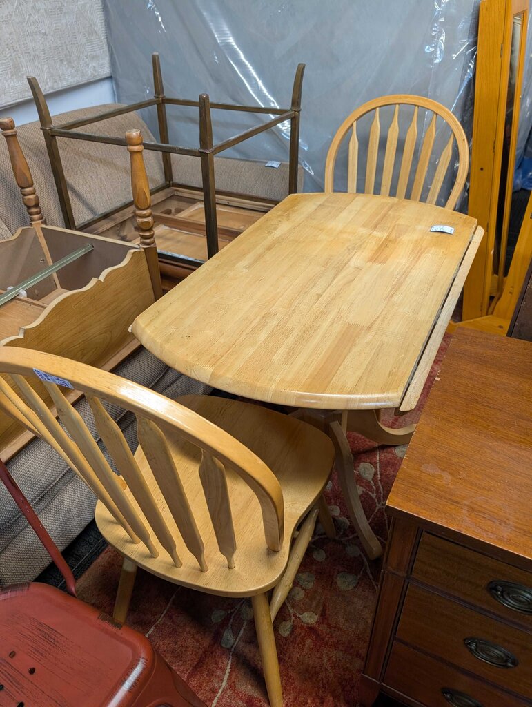 Drop Leaf Table With Two Chairs