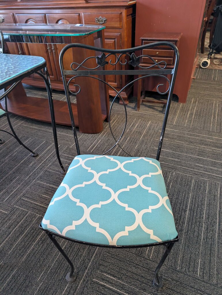 Wrought Iron Patio Dining Set w/ 4 Chairs