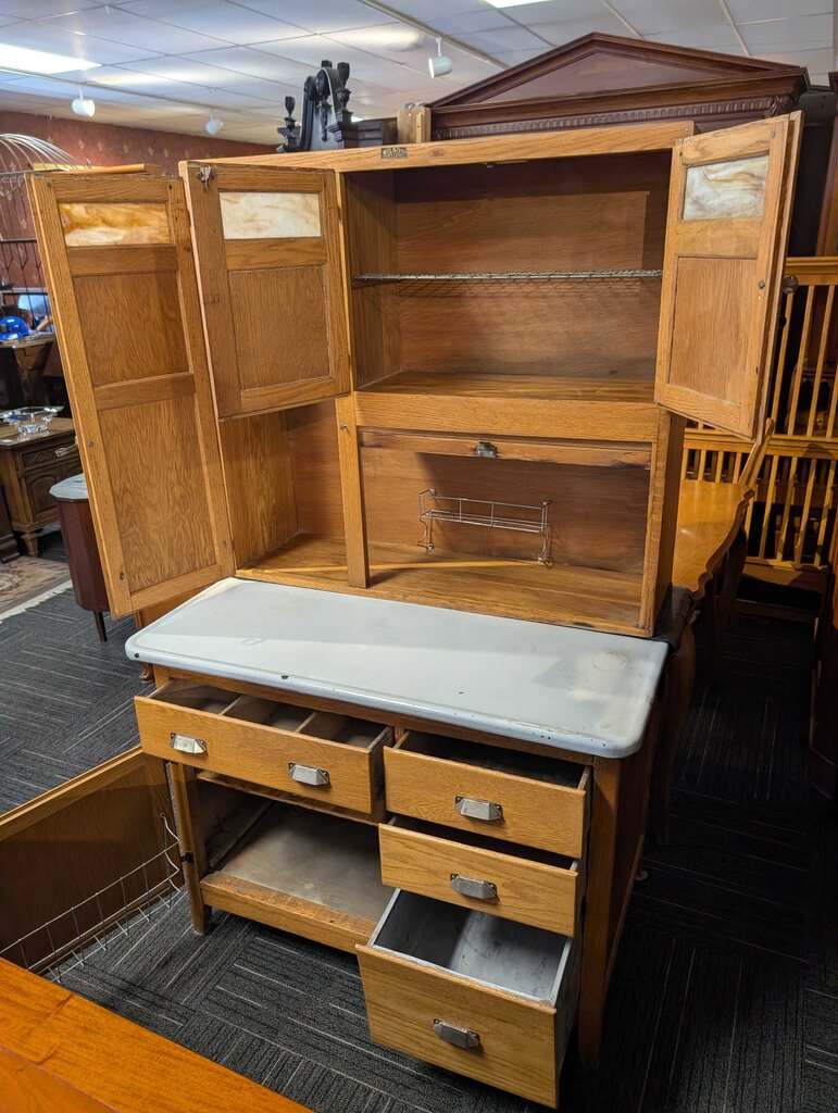 Antique Hoosier Cabinet By Wilson Cabinet Company