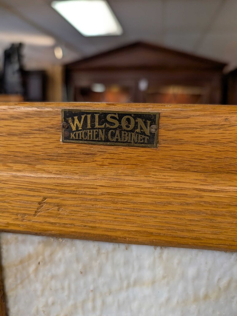 Antique Hoosier Cabinet By Wilson Cabinet Company