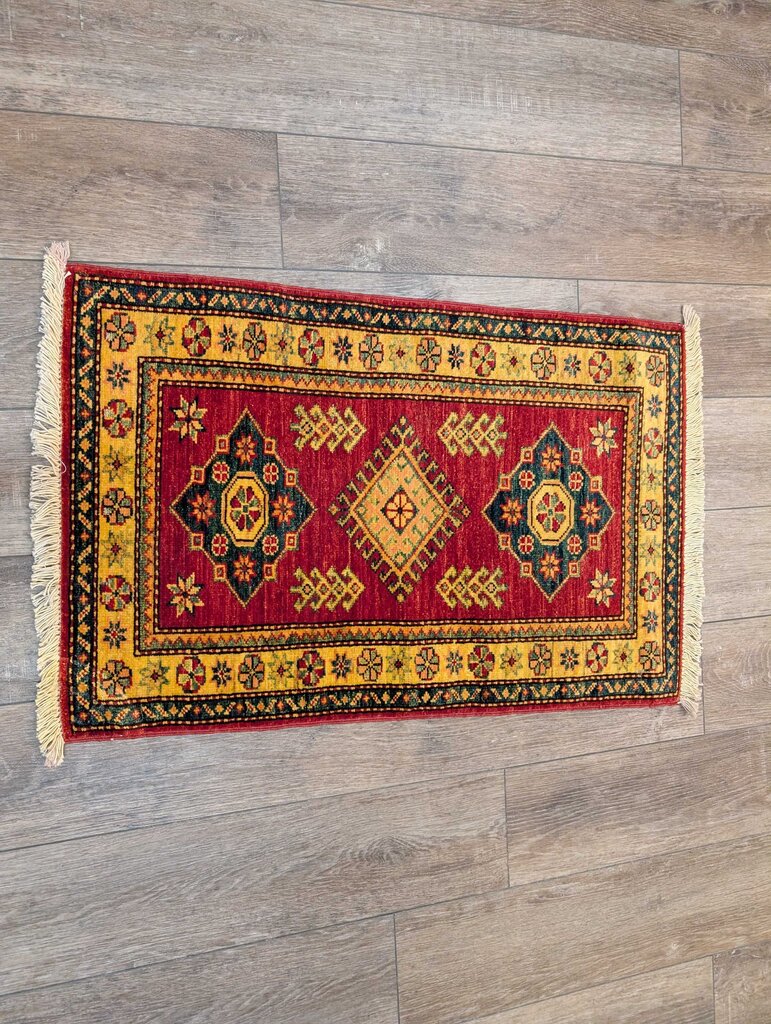Hand Woven Wool Rug 39'' x 24''