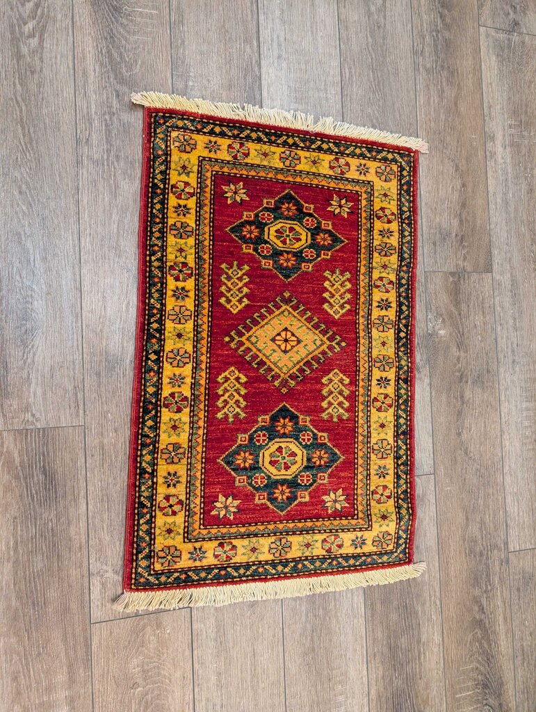 Hand Woven Wool Rug 39'' x 24''