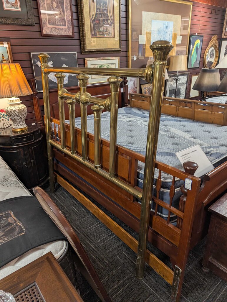 Vintage Brass Queen Headboard
