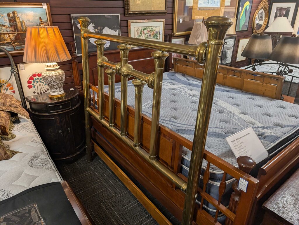 Vintage Brass Queen Headboard