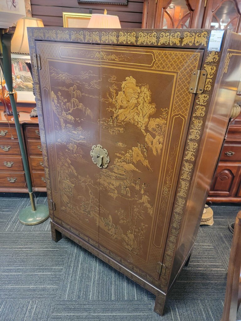 Drexel Heritage Chinoiserie Bar Cabinet