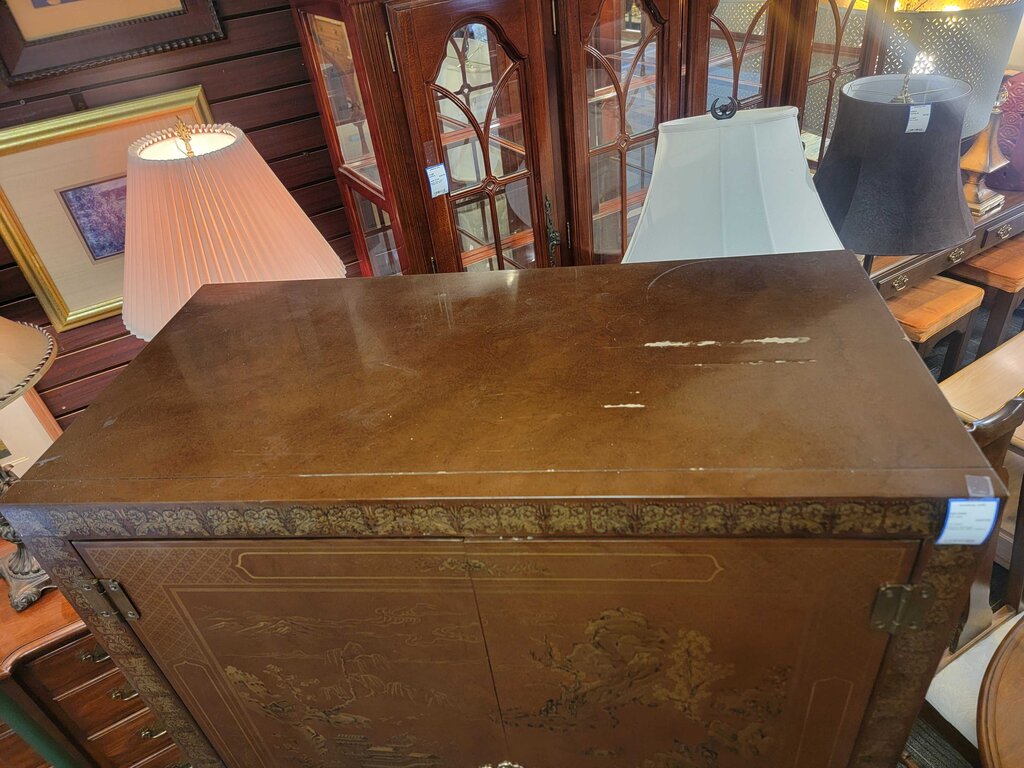 Drexel Heritage Chinoiserie Bar Cabinet