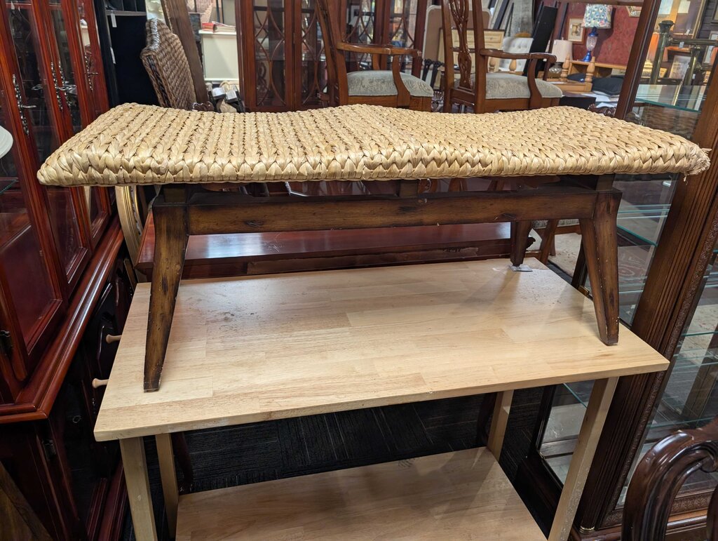 Modern Woven Seat Bench