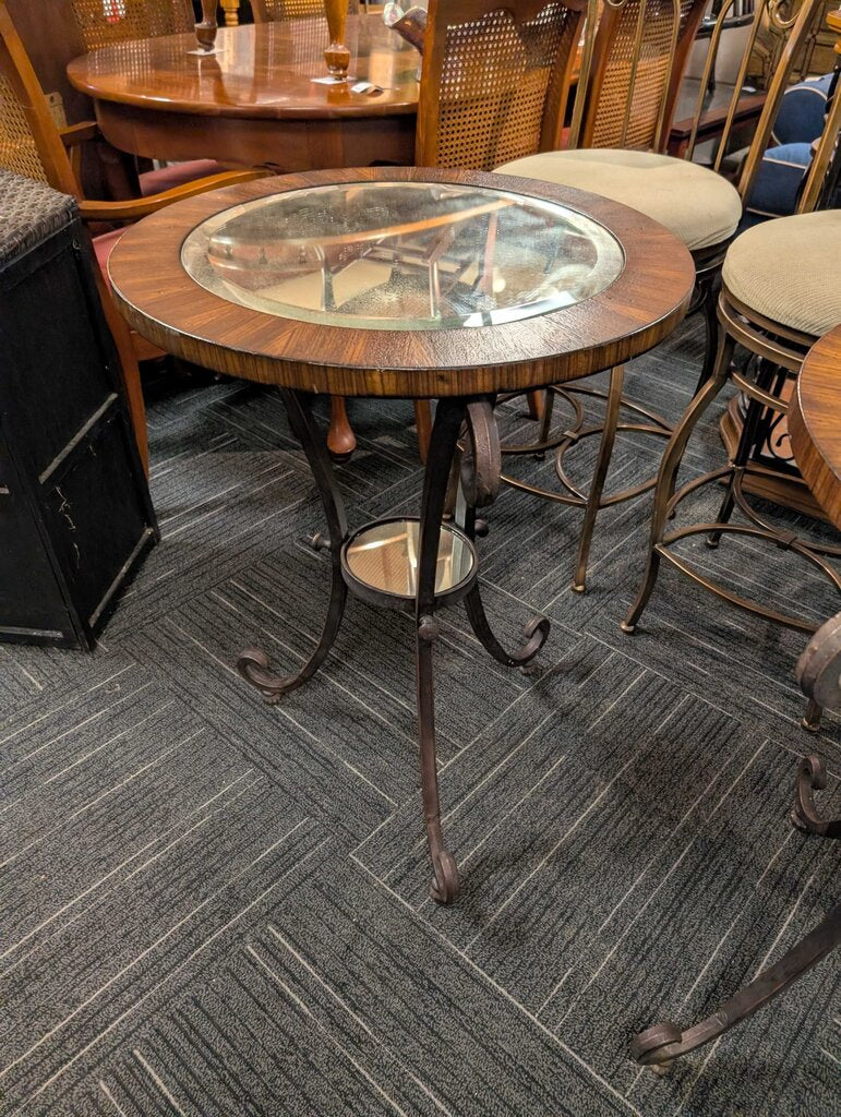 Pair of UTTERMOST Side Tables w/ Mirrored Tops