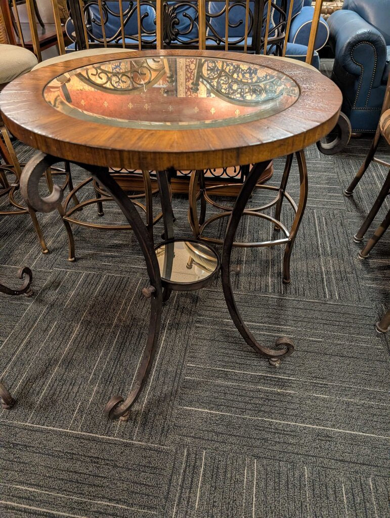 Pair of UTTERMOST Side Tables w/ Mirrored Tops