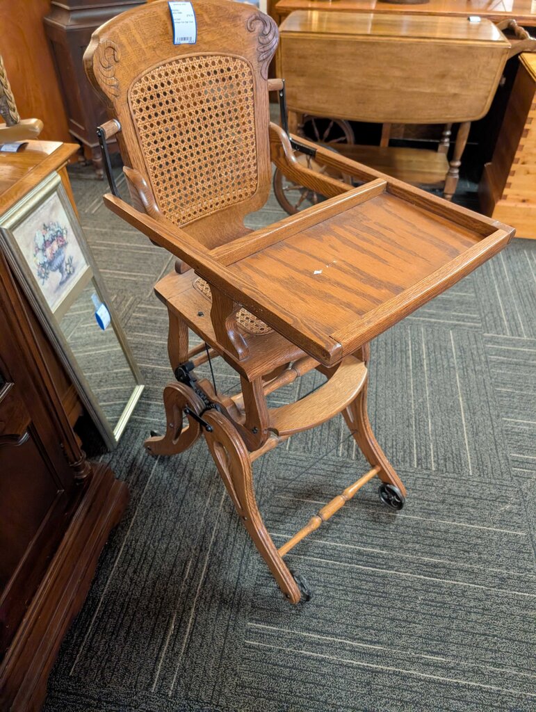 Antique Oak High Chair