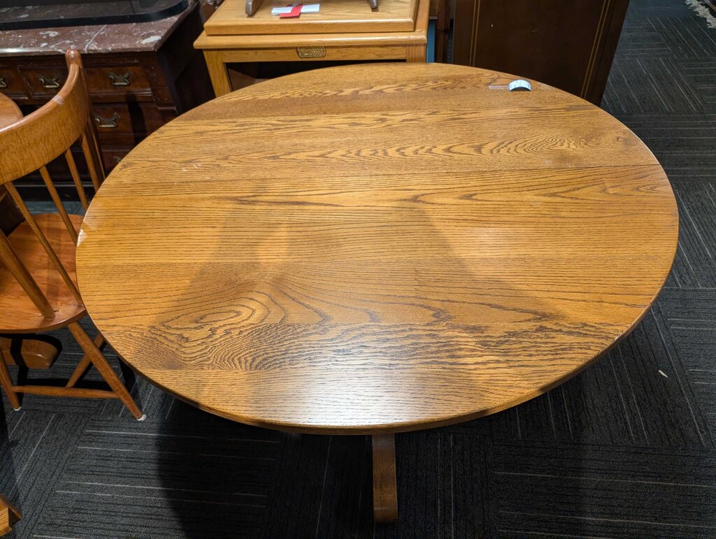 Vintage Oak Pedestal Table