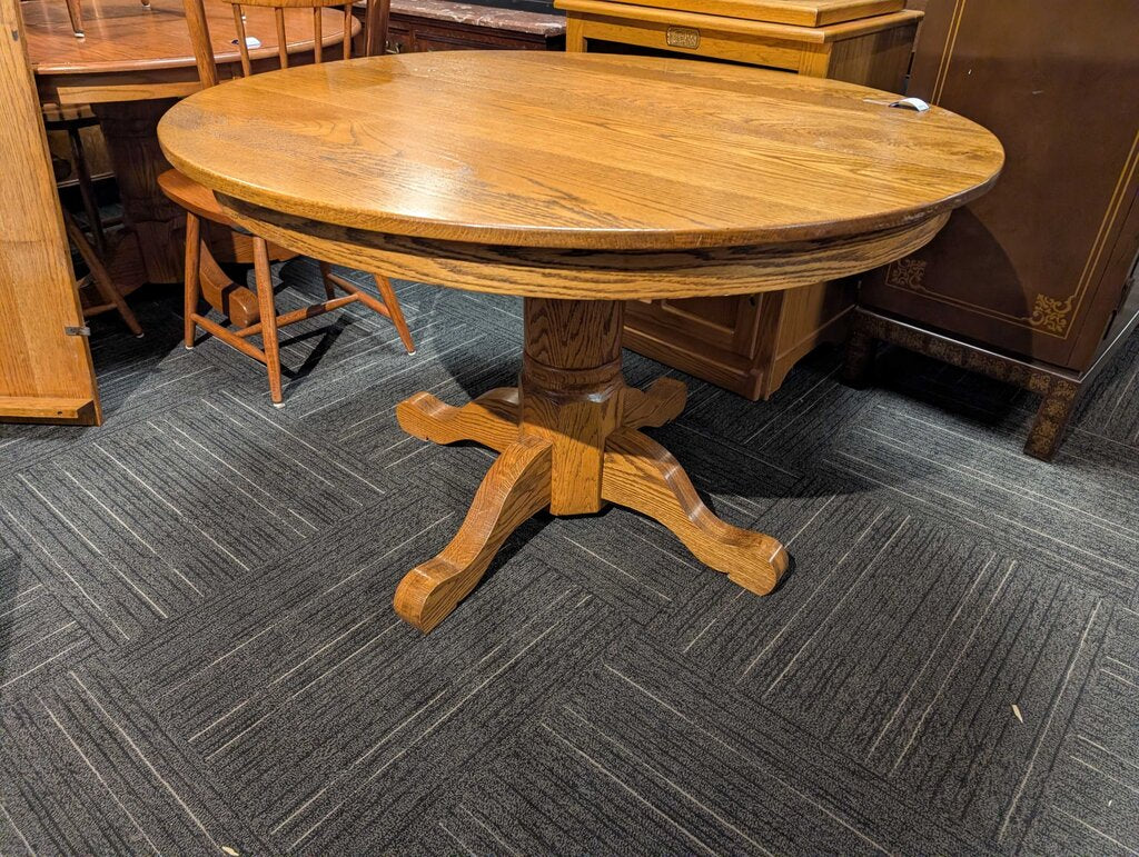 Vintage Oak Pedestal Table