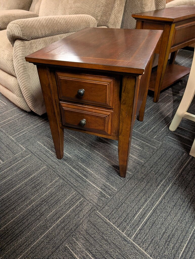 Two Drawer Side Table