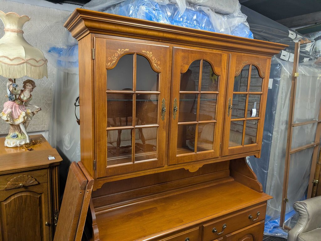 Vintage Maple Hitchcock China Cabinet