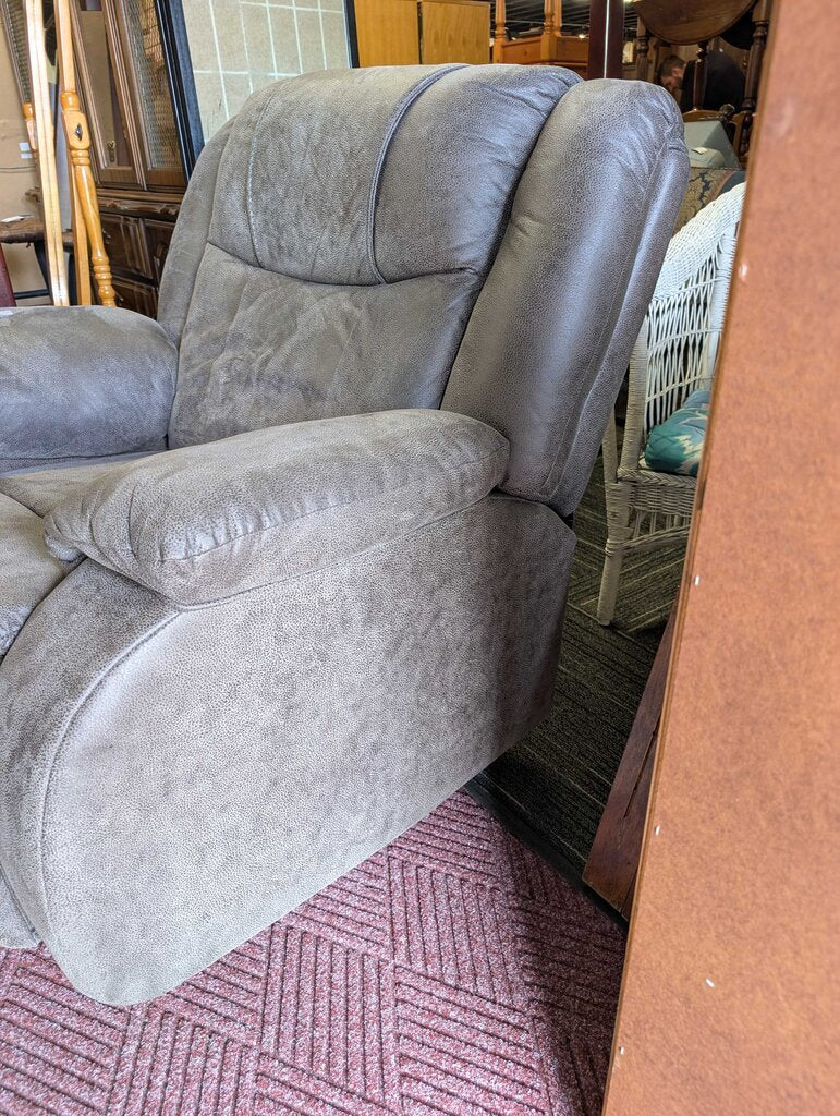 Gray Microfiber Recliner