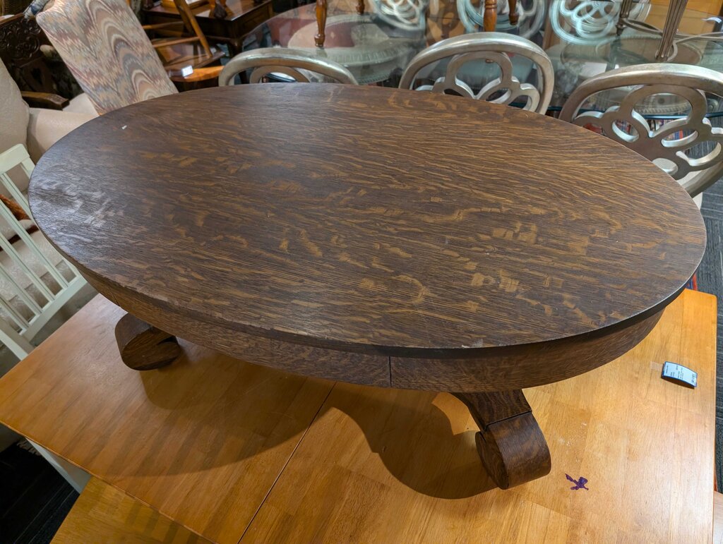 Antique Oak Oval Coffee Table