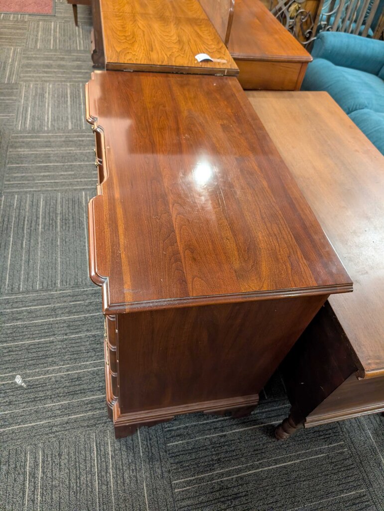 Solid Cherry Block Front Four Drawer Bachelors Chest by Knob Creek