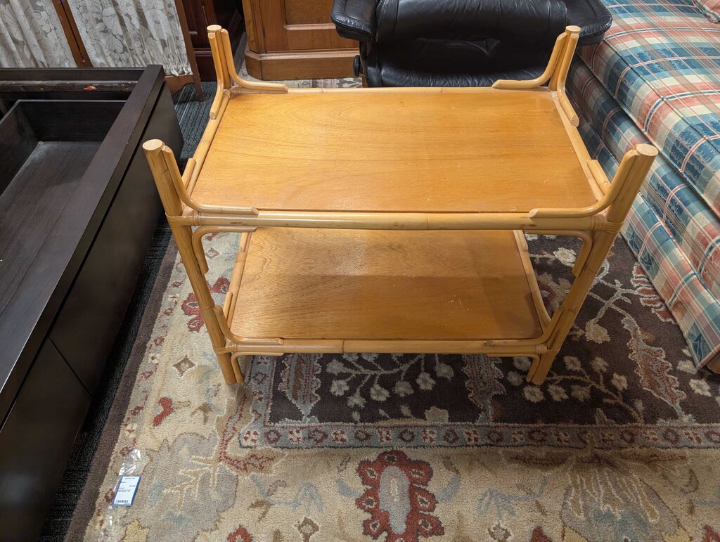 Vintage Bamboo Side Table