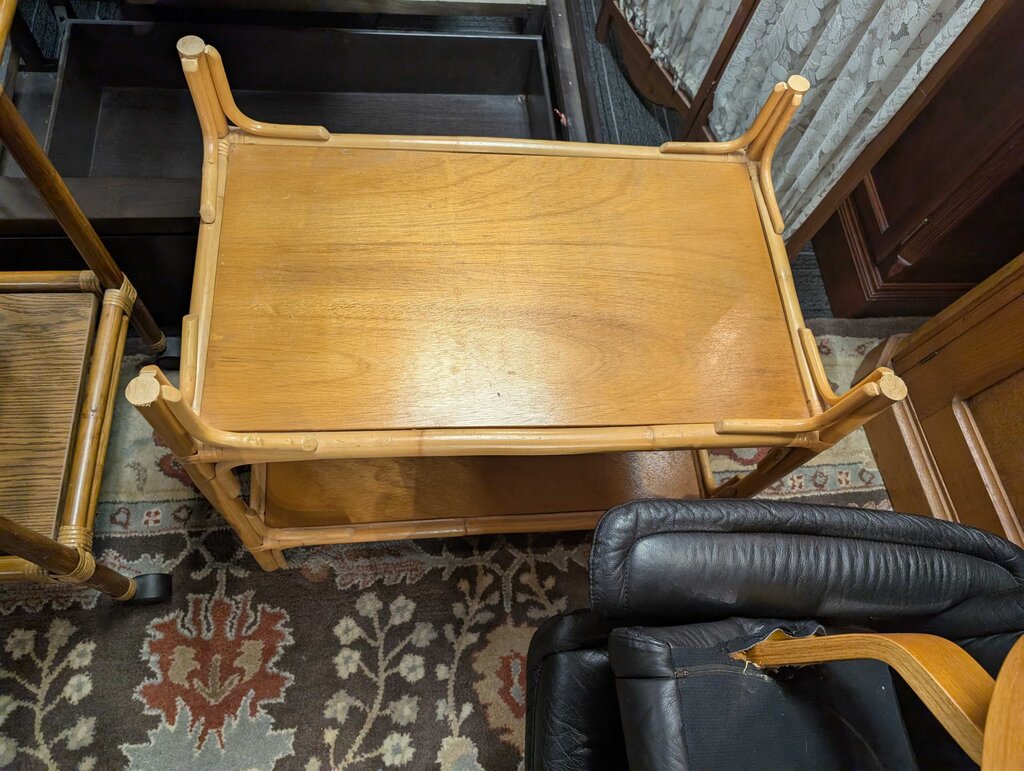 Vintage Bamboo Side Table