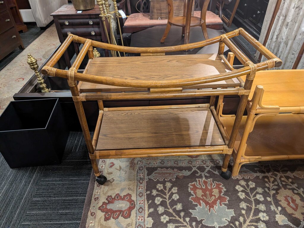 Vintage Bamboo Serving Cart