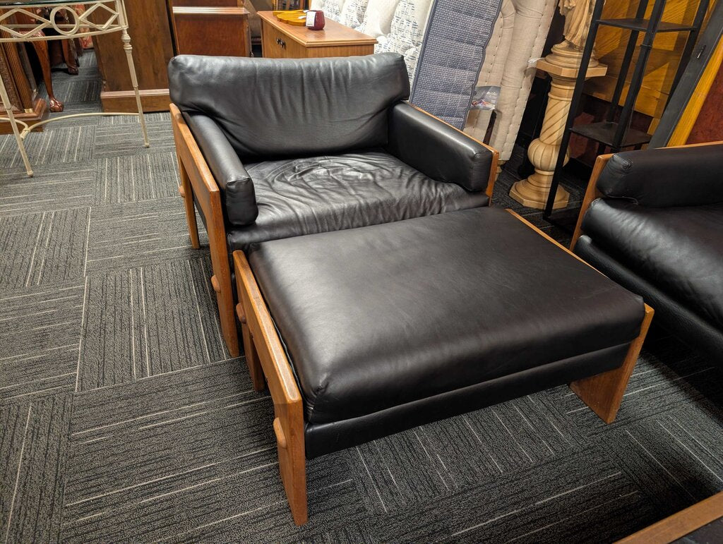 Adrian Pearsall-Craft Associates Walnut Chair With Ottoman