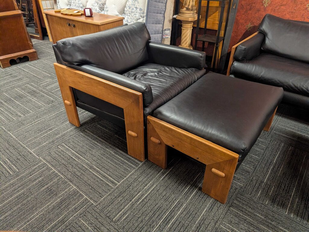 Adrian Pearsall-Craft Associates Walnut Chair With Ottoman