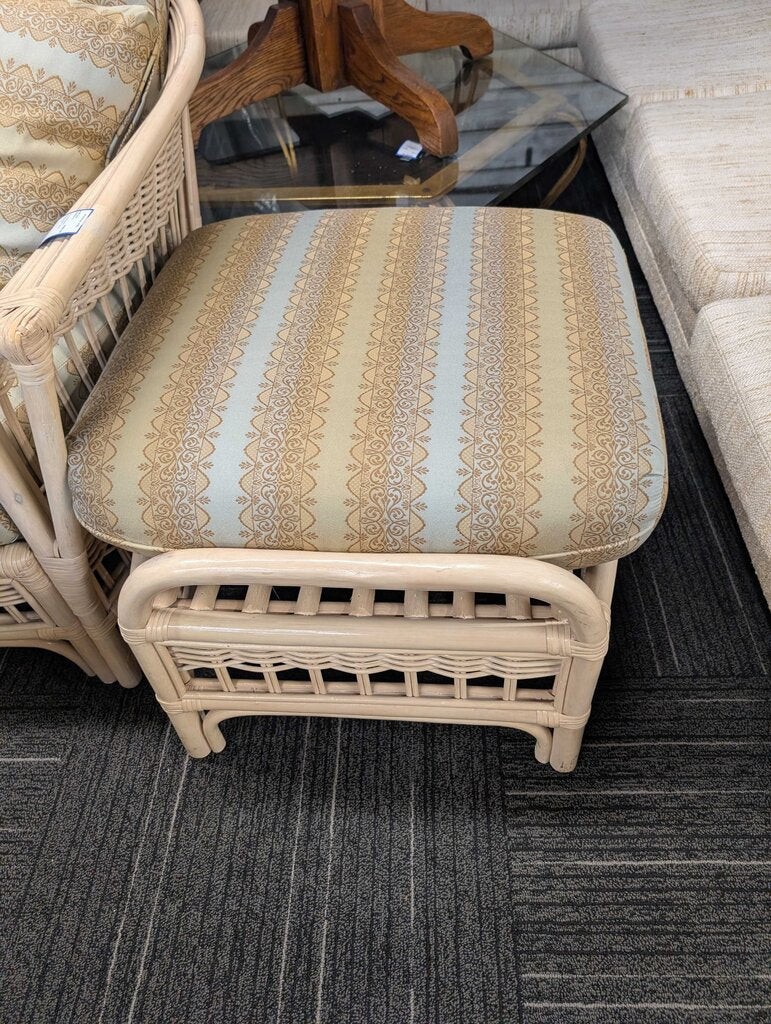 Ratan Chair With Ottoman