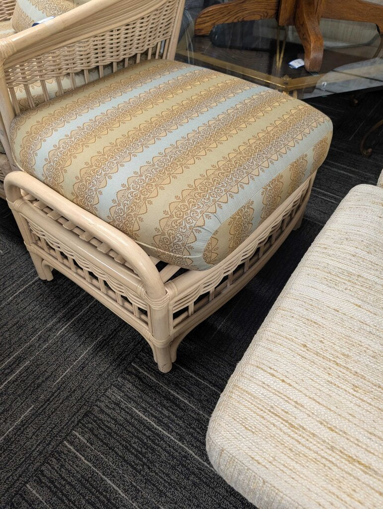 Ratan Chair With Ottoman